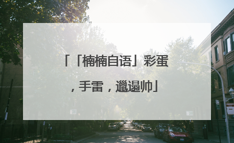 「楠楠自语」彩蛋，手雷，邋遢帅