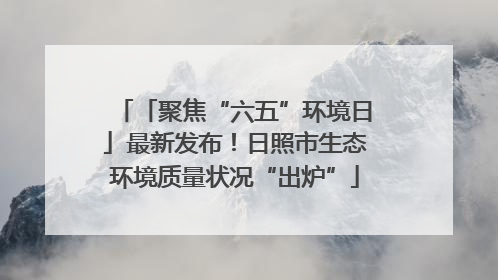 「聚焦“六五”环境日」最新发布！日照市生态环境质量状况“出炉”