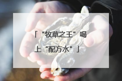 “牧草之王”喝上“配方水”