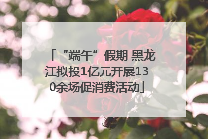 “端午”假期 黑龙江拟投1亿元开展130余场促消费活动