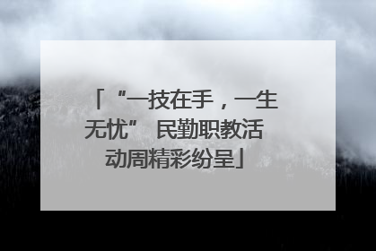 “一技在手，一生无忧” 民勤职教活动周精彩纷呈