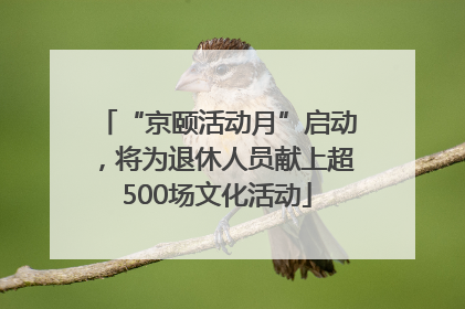 “京颐活动月”启动，将为退休人员献上超500场文化活动