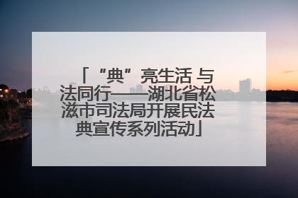“典”亮生活 与法同行——湖北省松滋市司法局开展民法典宣传系列活动
