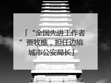 “全国先进工作者”贾牧樵，担任边境城市公安局长