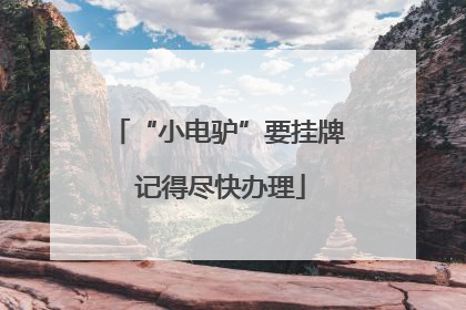 “小电驴”要挂牌 记得尽快办理