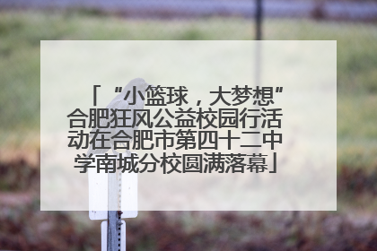 “小篮球，大梦想”合肥狂风公益校园行活动在合肥市第四十二中学南城分校圆满落幕