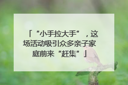 “小手拉大手”，这场活动吸引众多亲子家庭前来“赶集”