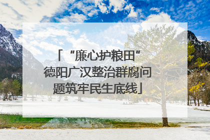 “廉心护粮田” 德阳广汉整治群腐问题筑牢民生底线