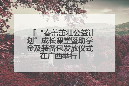 “春蕾茁壮公益计划”成长课堂暨助学金及装备包发放仪式在广西举行