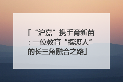 “沪嘉”携手育新苗：一位教育“摆渡人”的长三角融合之路