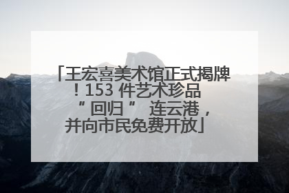 王宏喜美术馆正式揭牌！153 件艺术珍品 “ 回归 ” 连云港，并向市民免费开放