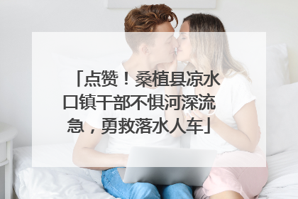 点赞！桑植县凉水口镇干部不惧河深流急，勇救落水人车