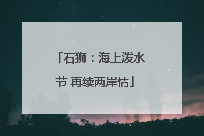 石狮：海上泼水节 再续两岸情