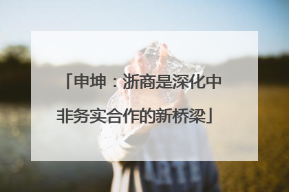 申坤：浙商是深化中非务实合作的新桥梁