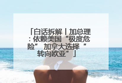 白话拆解丨加总理：依赖美国“极度危险” 加拿大选择“转向欧亚”