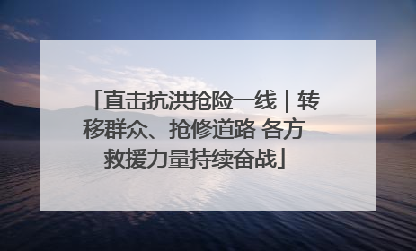 直击抗洪抢险一线｜转移群众、抢修道路 各方救援力量持续奋战