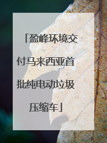 盈峰环境交付马来西亚首批纯电动垃圾压缩车