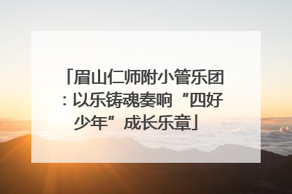 眉山仁师附小管乐团：以乐铸魂奏响“四好少年”成长乐章