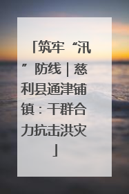 筑牢“汛”防线｜慈利县通津铺镇：干群合力抗击洪灾