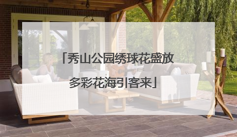 秀山公园绣球花盛放 多彩花海引客来