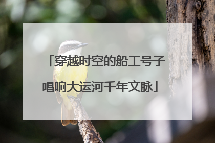 穿越时空的船工号子唱响大运河千年文脉