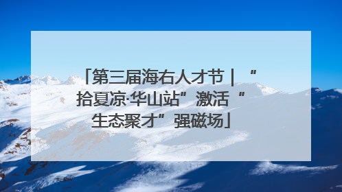 第三届海右人才节｜“拾夏凉·华山站”激活“生态聚才”强磁场