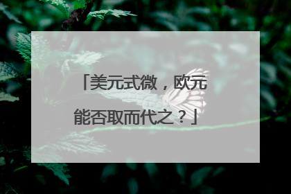 美元式微，欧元能否取而代之？