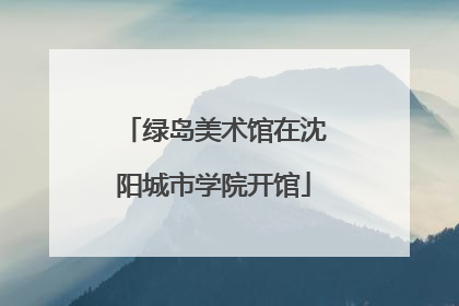 绿岛美术馆在沈阳城市学院开馆