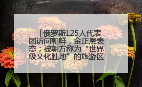 俄罗斯125人代表团访问朝鲜，金正恩表态；被朝方称为“世界级文化胜地”的旅游区，将首次接待俄游客