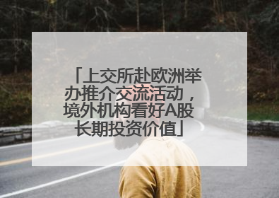 上交所赴欧洲举办推介交流活动，境外机构看好A股长期投资价值