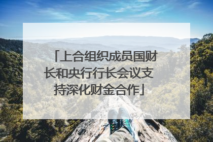 上合组织成员国财长和央行行长会议支持深化财金合作