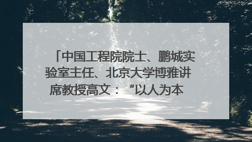 中国工程院院士、鹏城实验室主任、北京大学博雅讲席教授高文：“以人为本 智能向善” 推动文化与科技相生相促｜聚焦2025文化强国建设高峰论坛