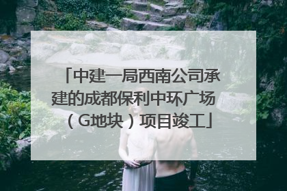 中建一局西南公司承建的成都保利中环广场（G地块）项目竣工