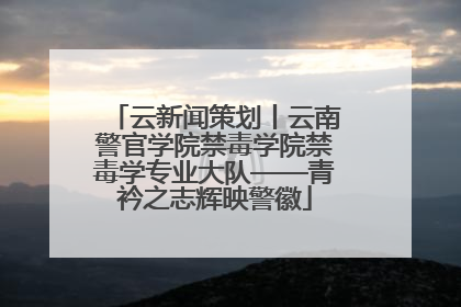 云新闻策划丨云南警官学院禁毒学院禁毒学专业大队——青衿之志辉映警徽
