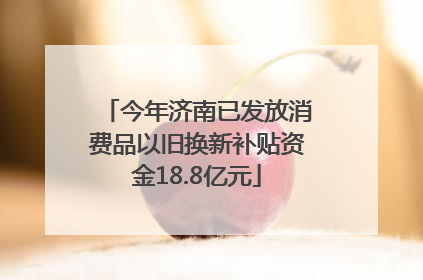 今年济南已发放消费品以旧换新补贴资金18.8亿元