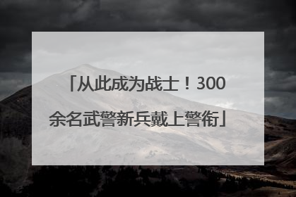 从此成为战士！300余名武警新兵戴上警衔