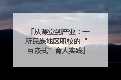 从课堂到产业：一所民族地区职校的“互嵌式”育人实践