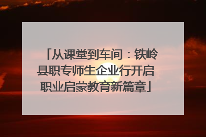 从课堂到车间：铁岭县职专师生企业行开启职业启蒙教育新篇章