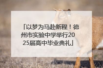 以梦为马赴新程！德州市实验中学举行2025届高中毕业典礼