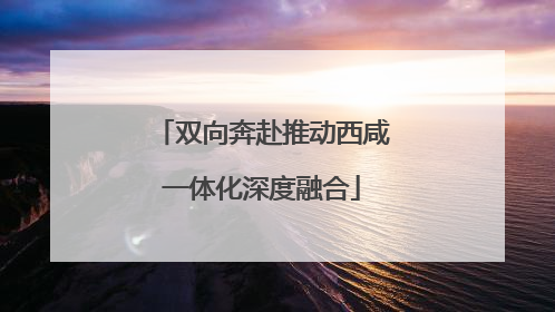 双向奔赴推动西咸一体化深度融合