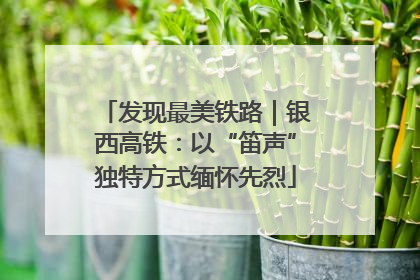 发现最美铁路｜银西高铁：以“笛声”独特方式缅怀先烈