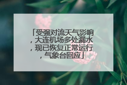 受强对流天气影响，大连机场多处漏水，现已恢复正常运行，气象台回应