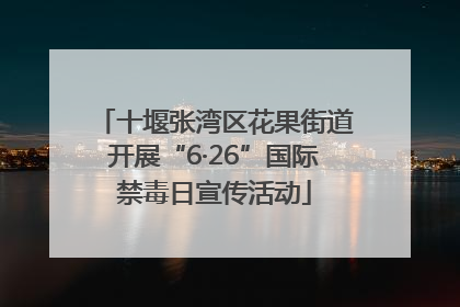 十堰张湾区花果街道开展“6·26”国际禁毒日宣传活动