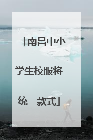南昌中小学生校服将统一款式