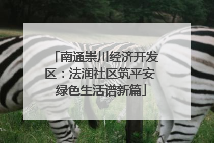 南通崇川经济开发区：法润社区筑平安 绿色生活谱新篇