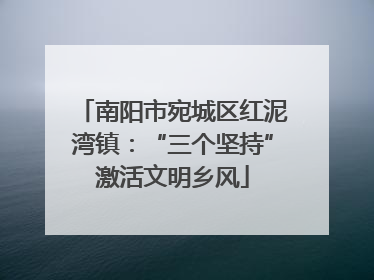 南阳市宛城区红泥湾镇：“三个坚持”激活文明乡风