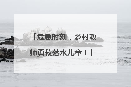危急时刻，乡村教师勇救落水儿童！