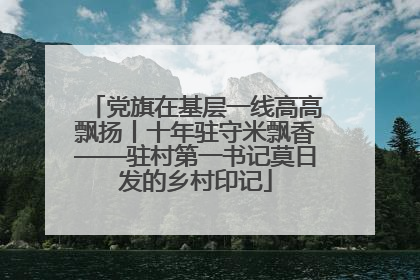 党旗在基层一线高高飘扬丨十年驻守米飘香——驻村第一书记莫日发的乡村印记