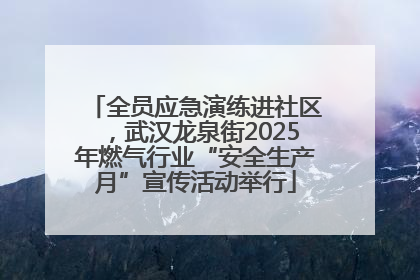 全员应急演练进社区，武汉龙泉街2025年燃气行业“安全生产月”宣传活动举行