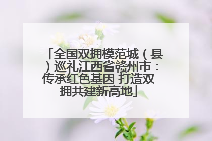 全国双拥模范城（县）巡礼江西省赣州市：传承红色基因 打造双拥共建新高地